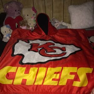 Red Chiefs Hooded Mexican blanket (serape)